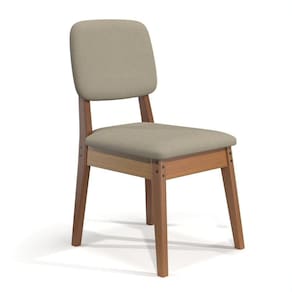 Kit com 2 Cadeiras para Sala de Jantar Paris Linho Areia Escuro