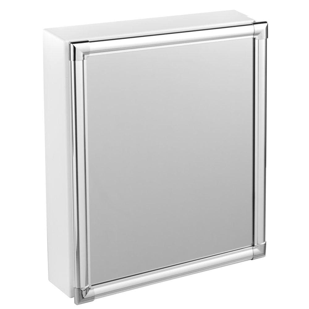 Armário Plástico Branco com Perfil de Alumínio de Sobrepor 36 X 45 X 11 Cm Al42 Branco