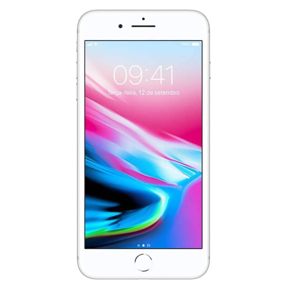 Apple Iphone 8 Plus 256GB Prateado Muito Bom Usado