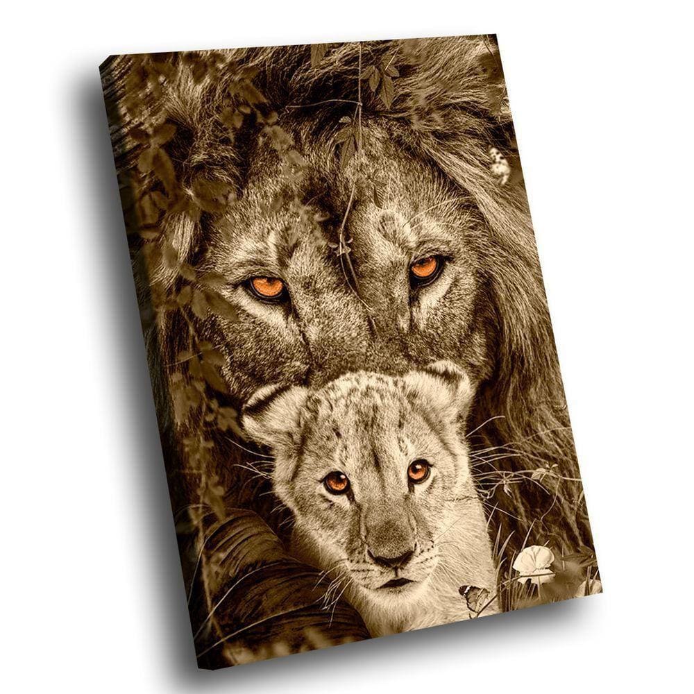 Quadro Leões Da Selva -- Br Artes