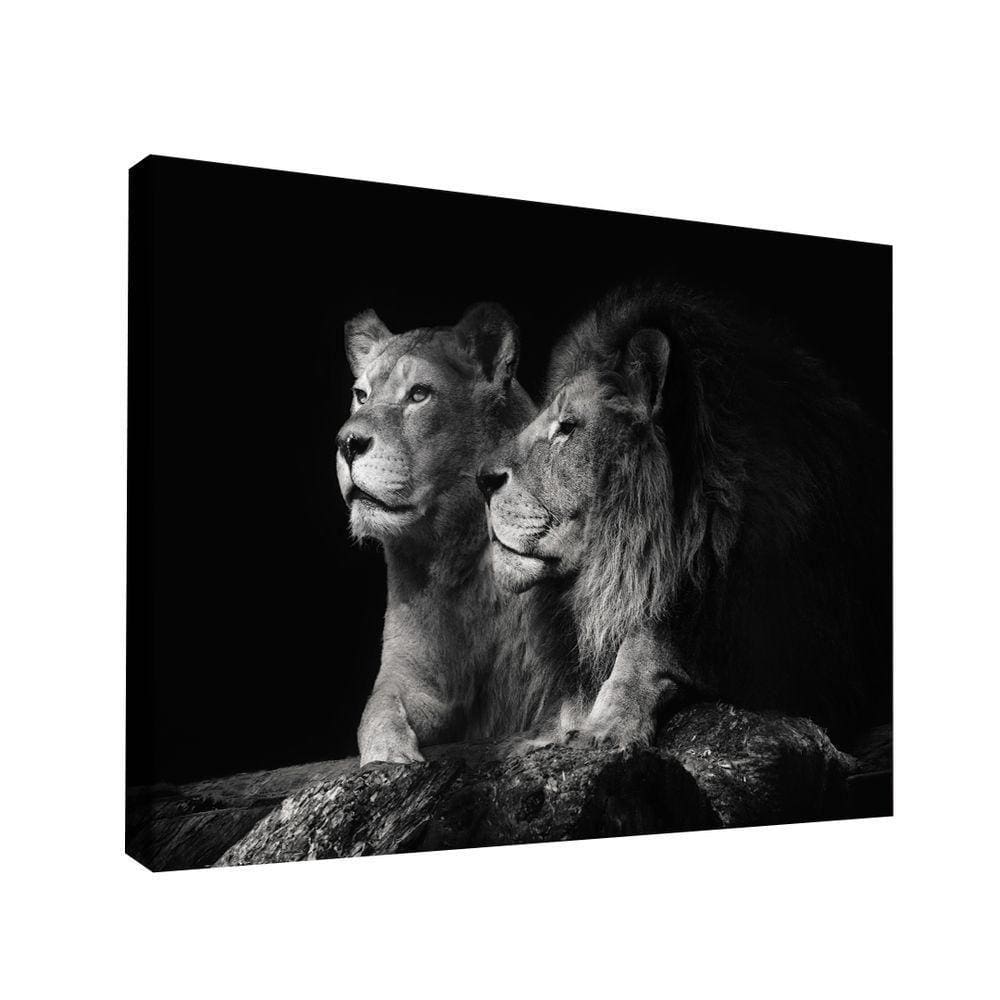 Quadro Casal De Leões -- Br Artes