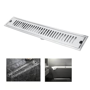 Ralo Grelha Pluvial 50Cm Aço Inox Cx Coletora Saída Baixa