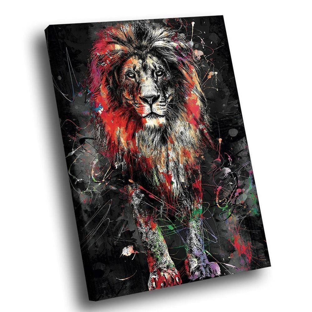Quadro Lion Dark Colors