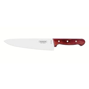 Faca Para Churrasco Em Aço Inox E Cabo Vermelho Polywood 10" - Tramontina
