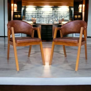 Kit 2 Cadeiras Para Sala de Jantar Antonela Corano Marrom Cleveland - LM DECOR