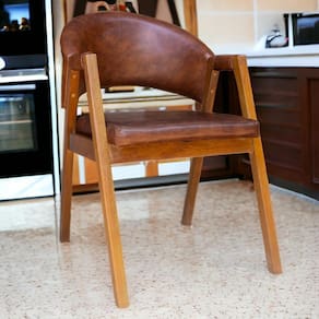 Cadeira Para Sala de Jantar Antonela Corano Marrom Cleveland - LM DECOR