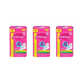 Absorvente Intimus Tripla Proteçao Com16 Seca Com Abas - 3Un
