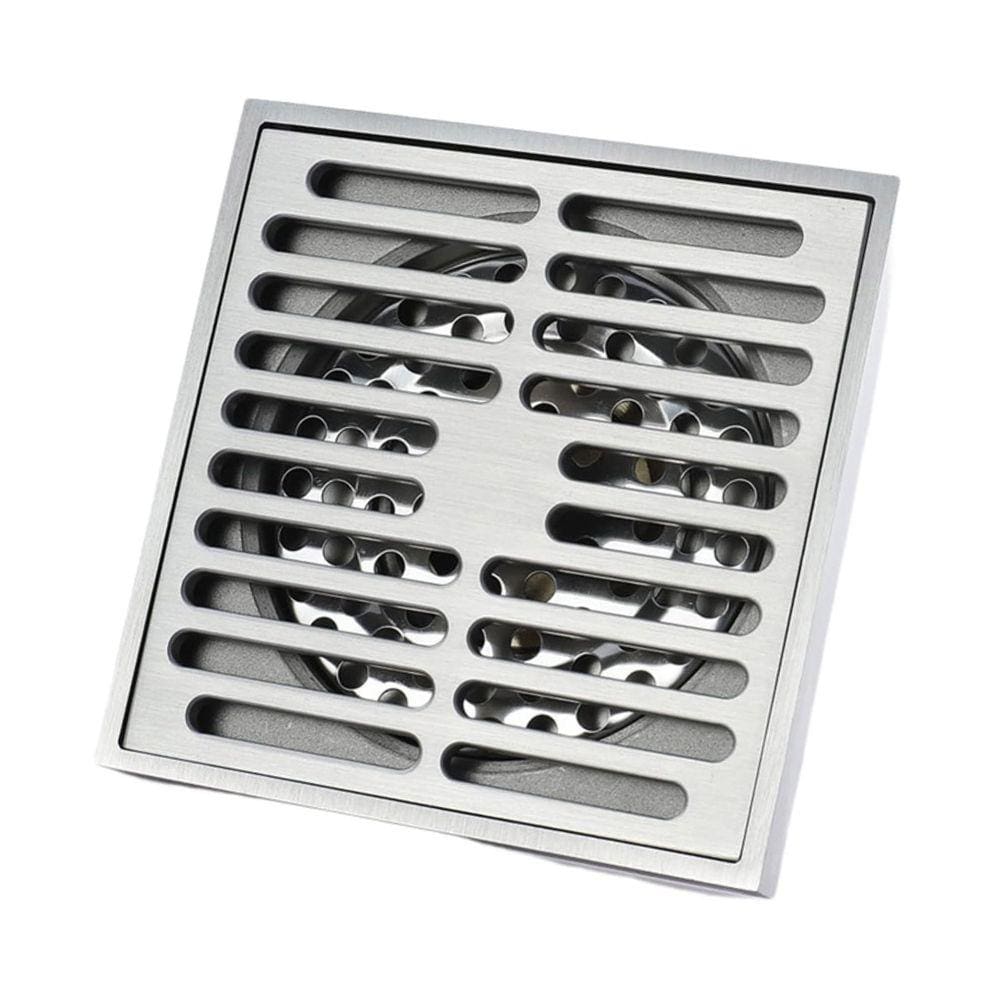 Ralo Inox 10x10 Banheiro Lavabo Anti Odor Anti Inseto Rapido Escoamento Resistente Seguro