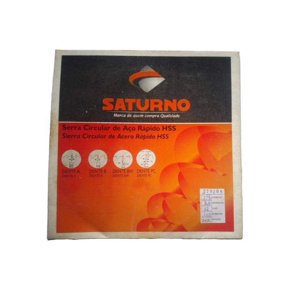 Serra Circular Aço Rápido Hss 275 X 2,0 X 32 Mm 240 Z