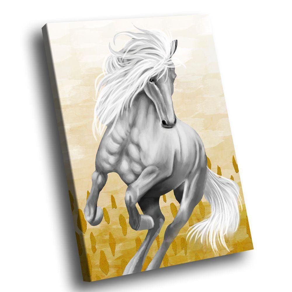 Quadro Cavalo Branco -- Br Artes