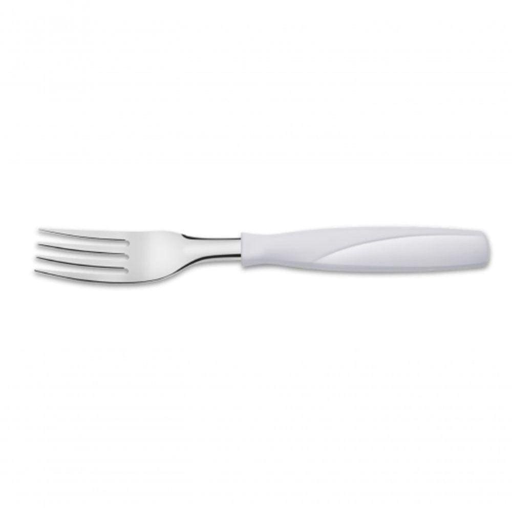 Garfo De Mesa Aço Inox Cabo Branco Brinox