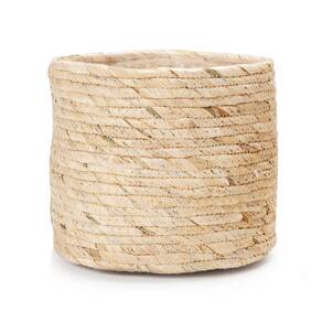 Cachepot em Fibra Natural Cesto Bege - 27cm