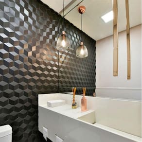 Torneira de Teto Luxo para Lavabo Banheiro 1,50 - Dourado Brilhante