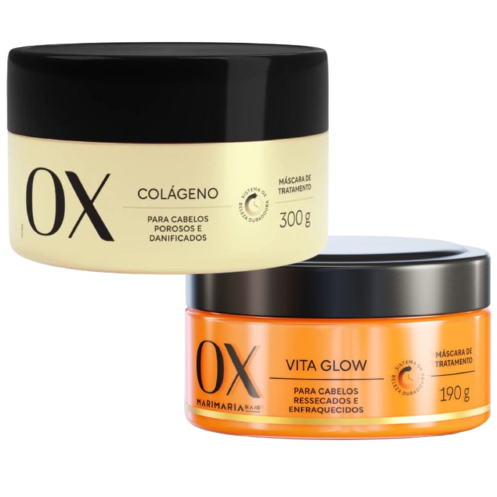 Kit Máscara de Tratamento OX Colágeno + Vita Glow