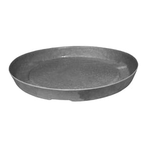 Prato para Vasos de Planta Redondo Slim 28 Preto Ardosia
