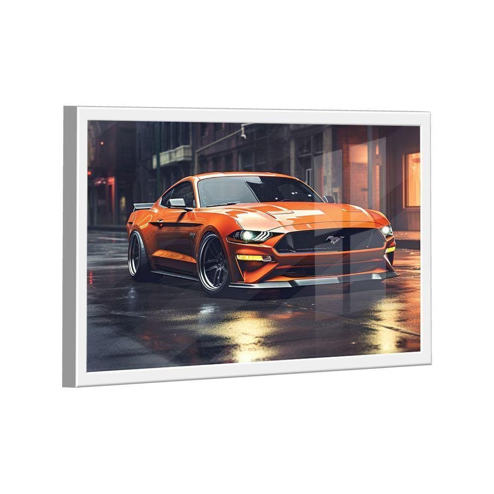 Quadro Mustang Orange -- Br Artes