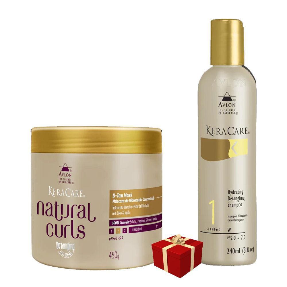 Avlon Keracare Shampo Detangling 240Ml+Curls D-Tan Mask 450G