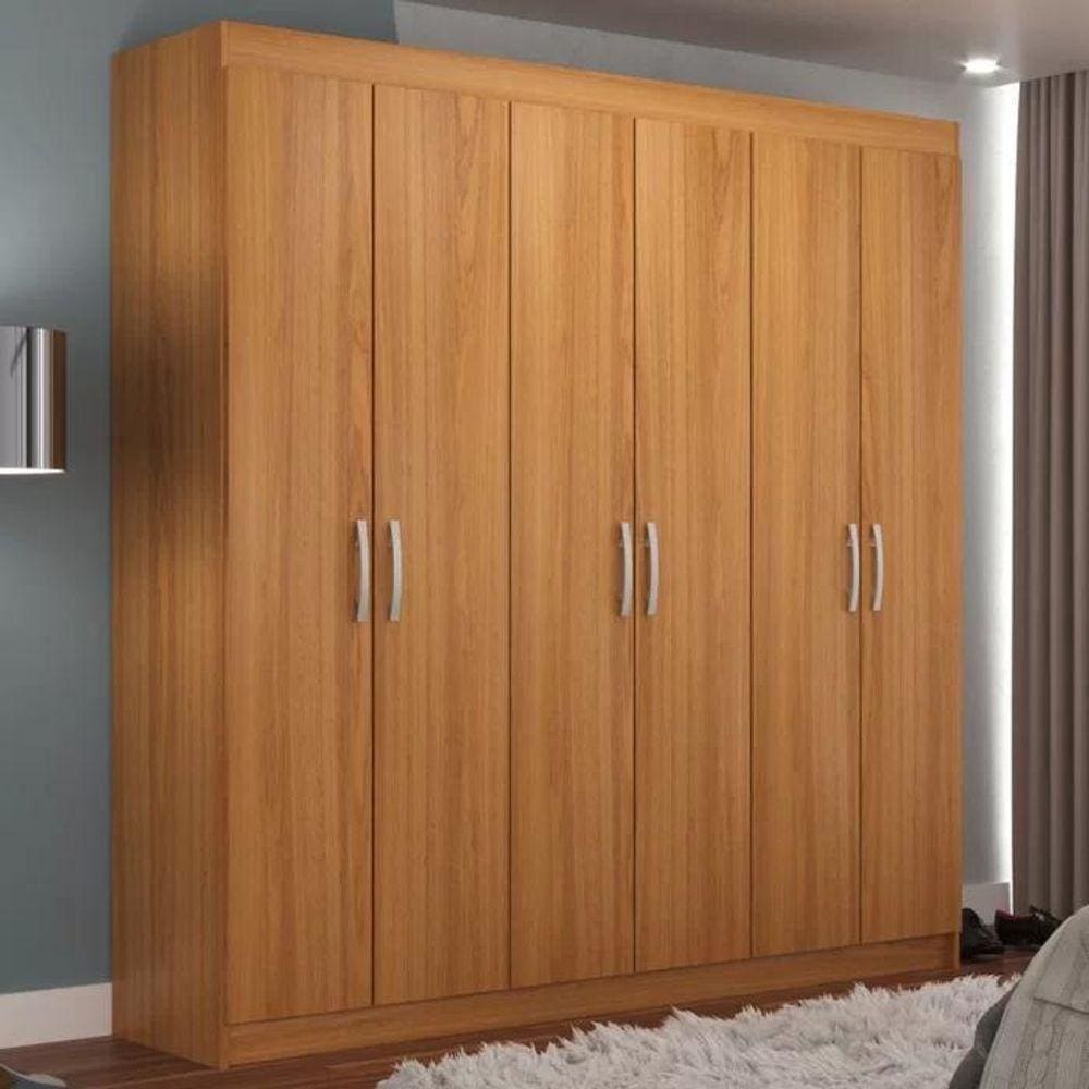 Guarda Roupa Casal Montreal 6 Portas 2 Gavetas Internas - Cinnamomo Cinnamomo