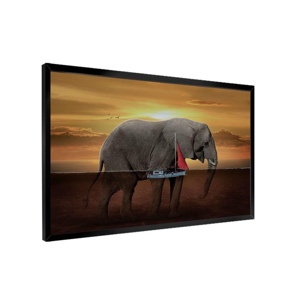 Quadro Decorativo Elefante Aquático
