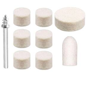 Kit 9 Acessórios Para Polir Discos De Feltro Micro Retífica