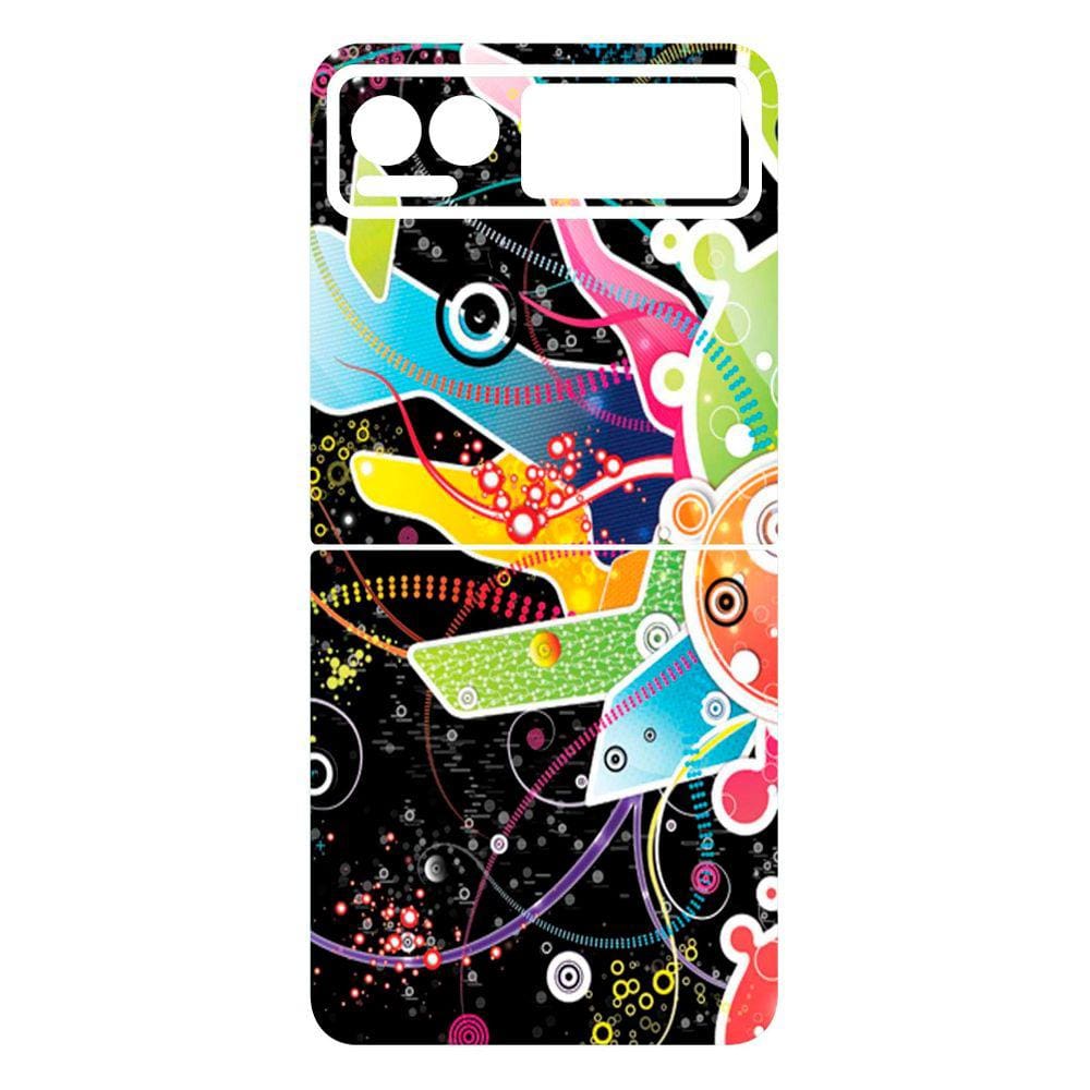 Capa Adesivo Skin058 Verso Para Motorola Razr 40
