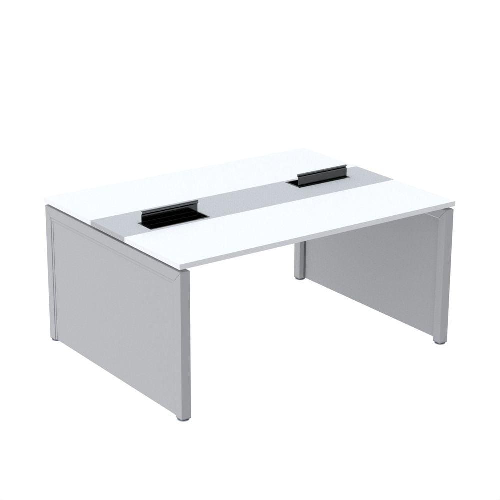 Mesa de Plataforma Dupla para 2 Pessoas Corporativa 130x140/2p Branco/iInza