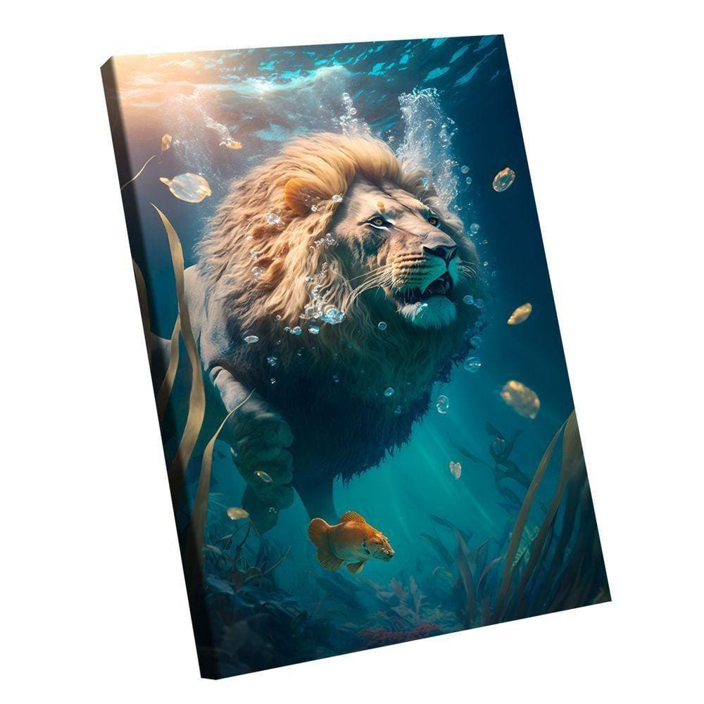 Quadro Leão Aquático -- Br Artes