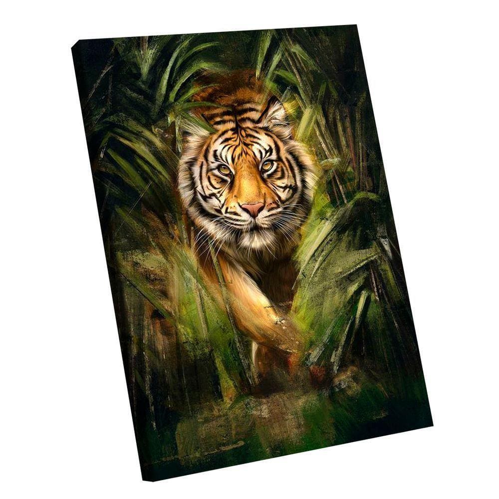 Quadro Tigre Na Grama