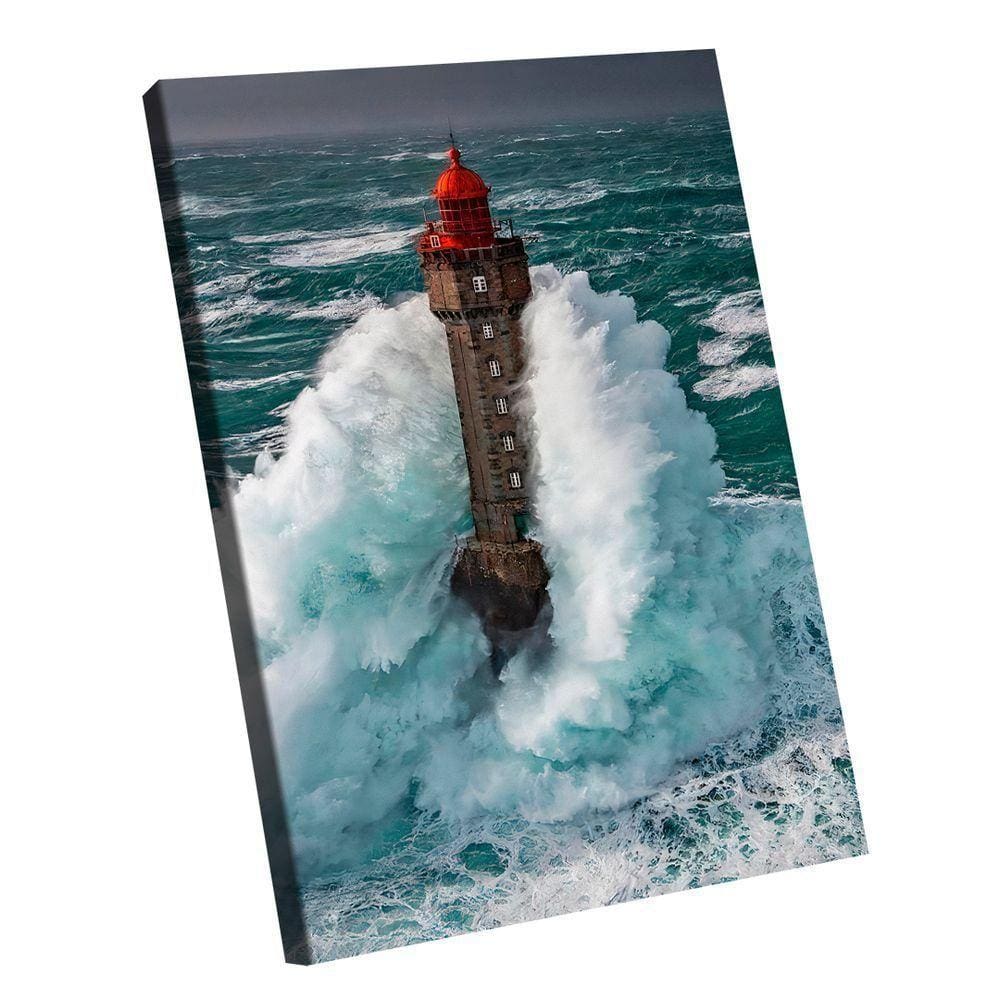 Quadro Farol Em Turbulência -- Br Artes