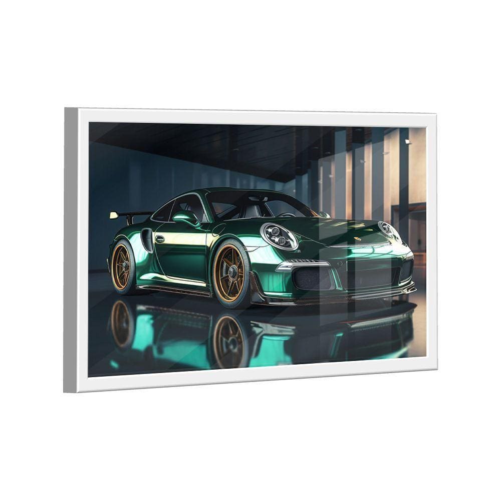 Quadro Porsche Verde -- Br Artes