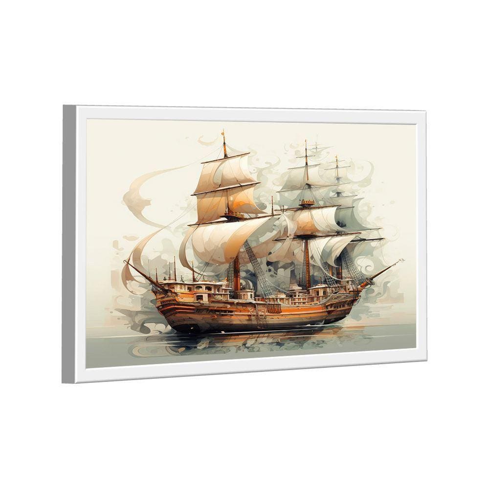 Quadro Caravela Aquarela -- Br Artes