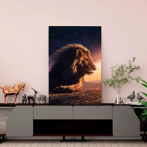 Quadro Leão Pleno -- Br Artes