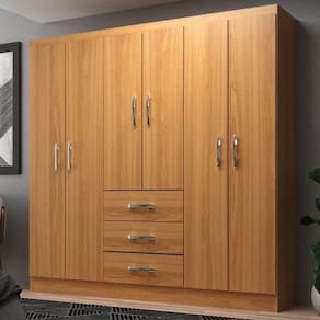 Guarda Roupa Casal Sevilha 6 Portas 3 Gavetas - Cinnamomo Cinnamomo