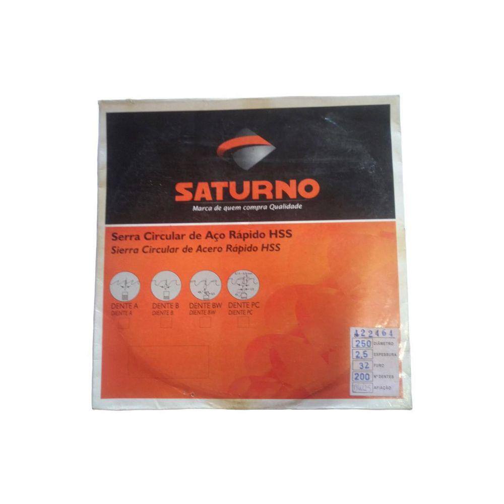 Serra Circular Aço Rápido Hss 250 X 2,5 X 32 Mm 200 Z