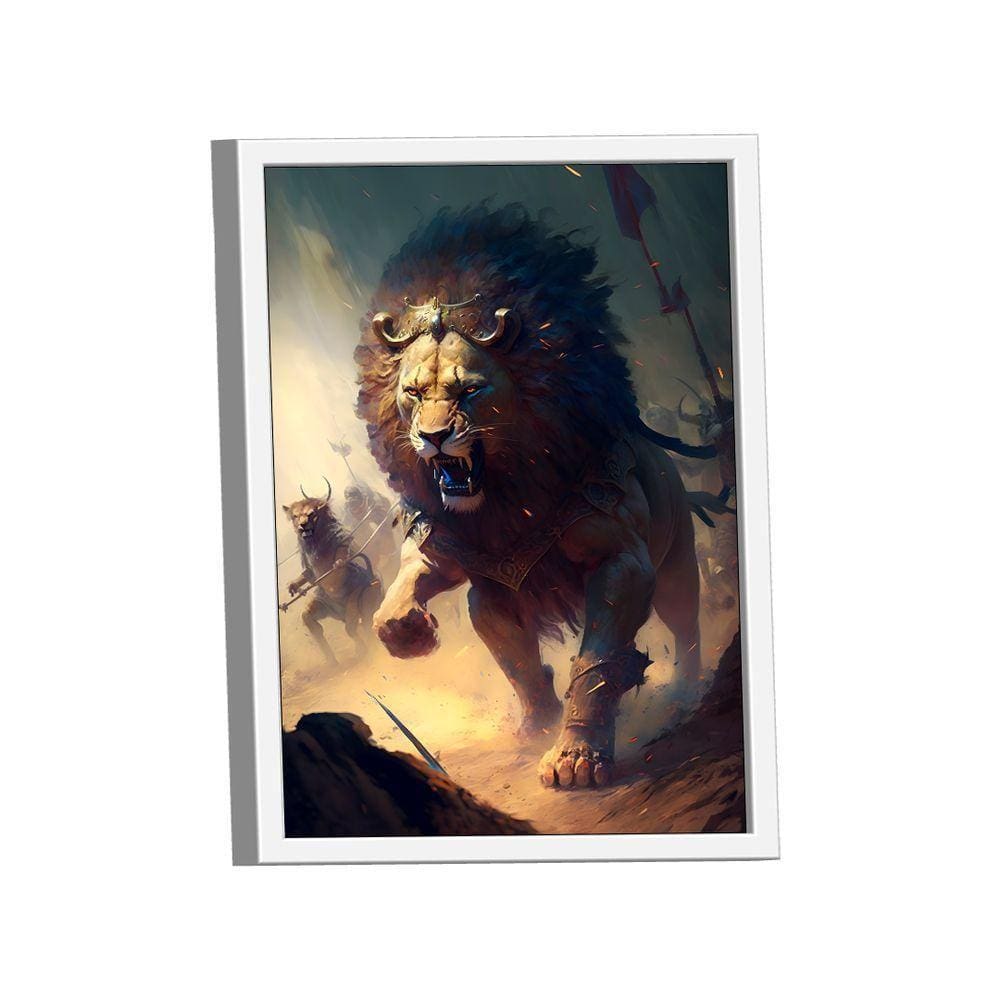 Quadro Leão Gladiador -- Br Artes