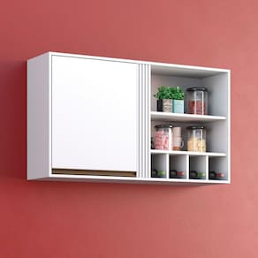 Armário Aéreo Pérola Em Mdp 120cm Sallêto Branco
