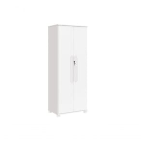 Multiuso Dallas 100% Mdf Pés Em Madeira Com Chave Branco