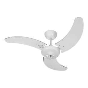 Ventilador Buzios Max San 3p Cpm Br S/l New Pás Transparentes - 220v Branco/Transparente