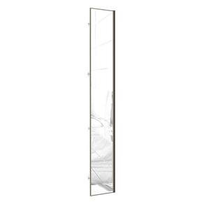 Porta Para Closet Com Espelho Individual 40cm Inox Espelho