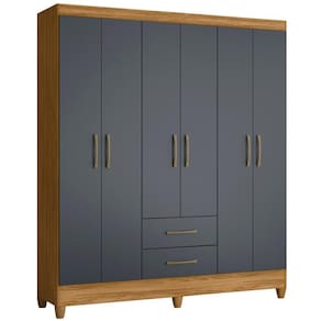 Guarda Roupa 6 Portas 9530 Freijo Cinza Moval Freijo Cinza