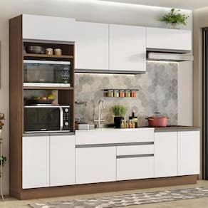 Armário De Cozinha Completa 270cm Rustic/branco