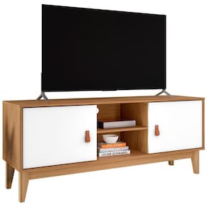 Rack Bancada Para Tv 40 Pol 135 Cm 011095 Cedro Branco Dcasa Cedro Branco