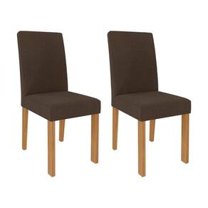 Conjunto 2 Cadeiras De Jantar Mdf Maia Cimol Nature/Mascavo Nature/Mascavo