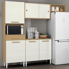 Cozinha Compacta Com Balcao 2002113x14 Atacama Off White Armoveis Atacama Off White