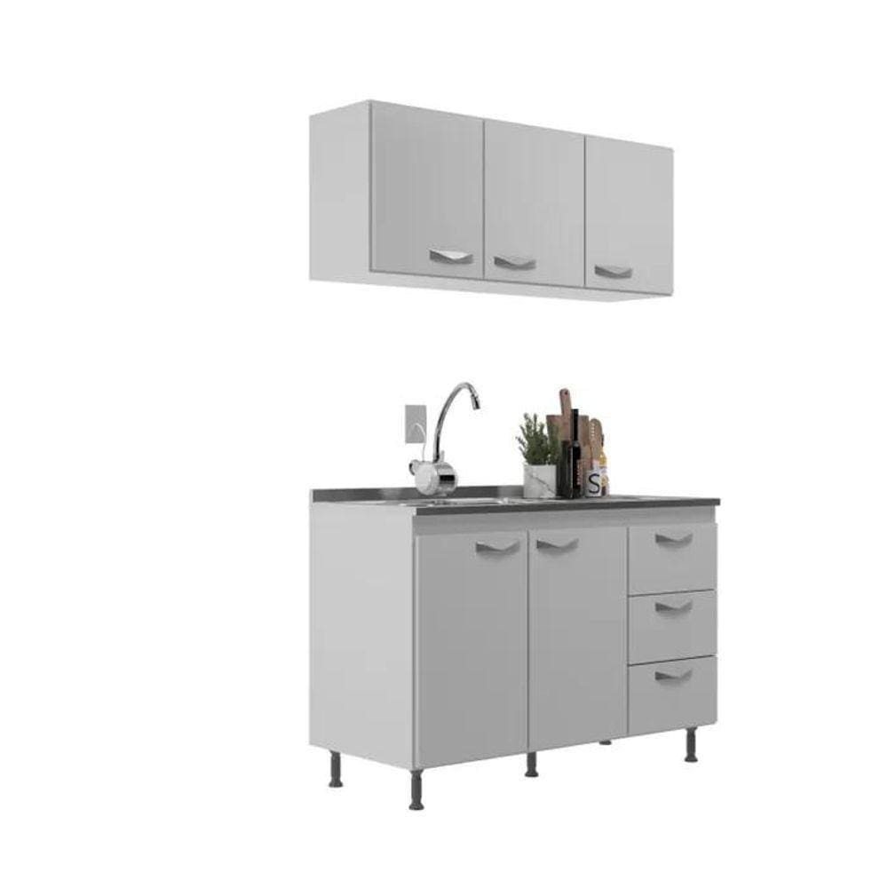 Cozinha Modulada Ipanema 2 Peças - Branco Branco