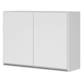 Kit Com 02 Armários Aéreo 80cm 100% Mdf Branco