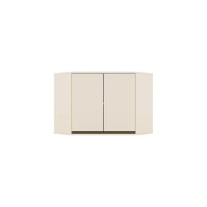 Armário Aéreo De Cozinha Canto Oblíquo 2 Portas Connect Henn Off White
