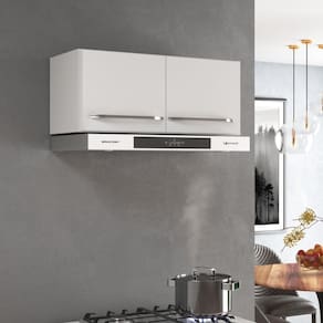 Armário Aéreo Modulado Geladeira Viena 2 Portas Branco