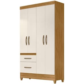 Guarda Roupa Solteiro 4 Portas 8520 Freijo Off White Moval Freijo Off White