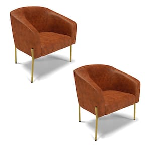 Poltrona Pé de Ferro Dourado Kit 2 Stella Corano D03 - D`Rossi